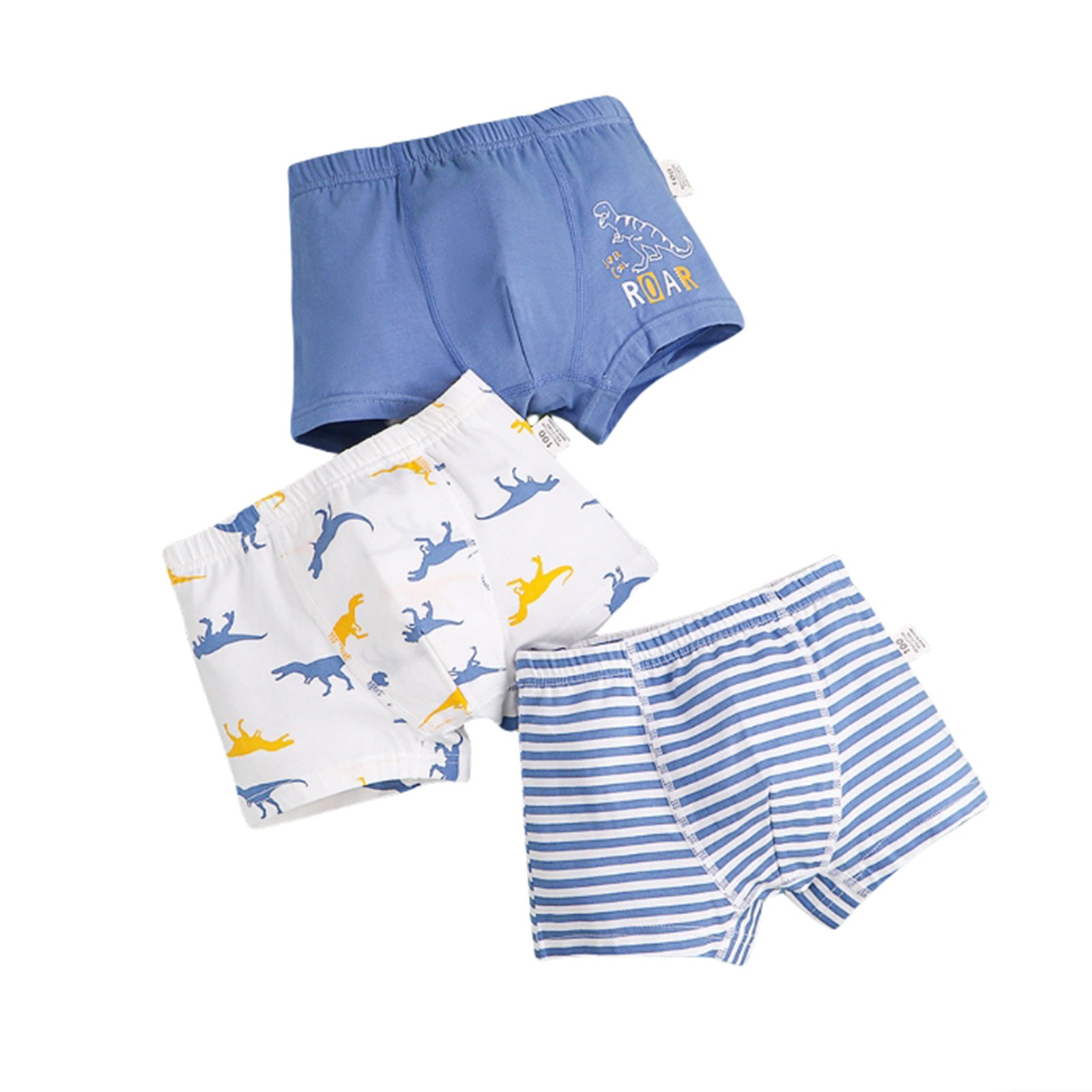 KAOOCXU Toddler Kids Boys Underwear Cute Cartoon Panties Shorts Briefs Trunks 3PCS Classic Underwear